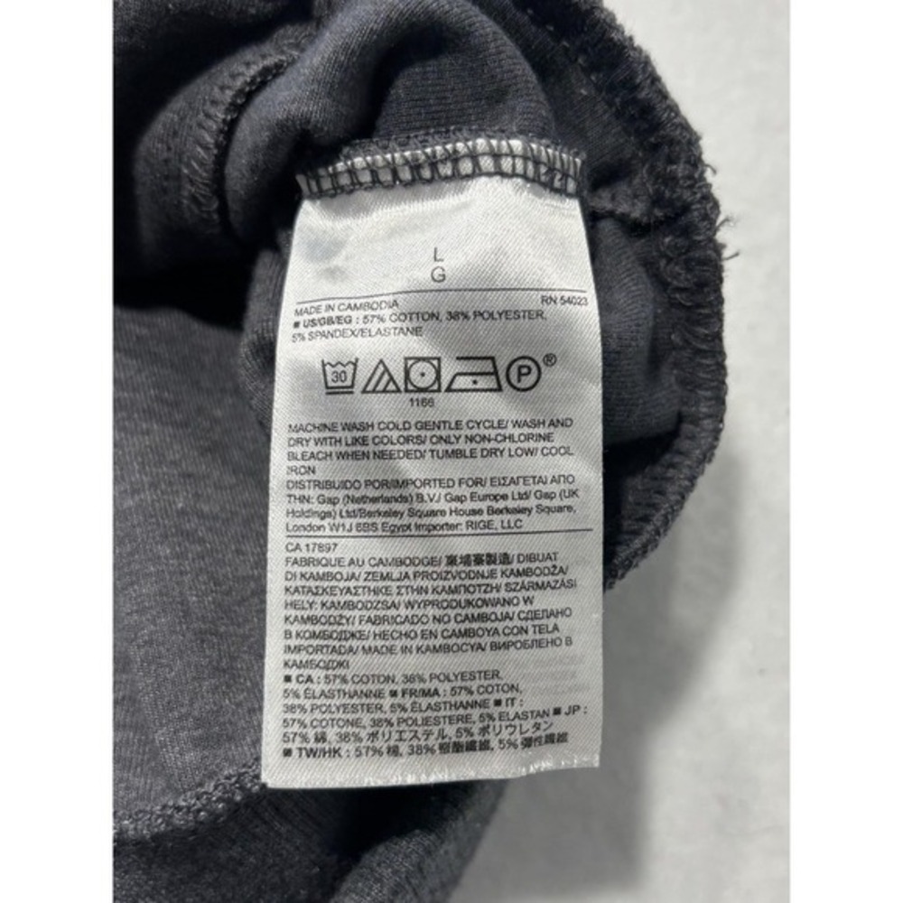 Banana Republic Mens Gray Shawl Collar Henley Sweatshirt Pockets Pullover L - Picture 8 of 14